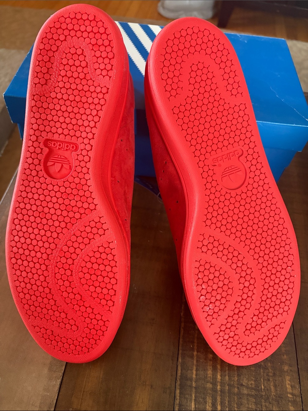 Adidas Stan Smith Power Red Sneakers Size 10.5 - Picture 8 of 9
